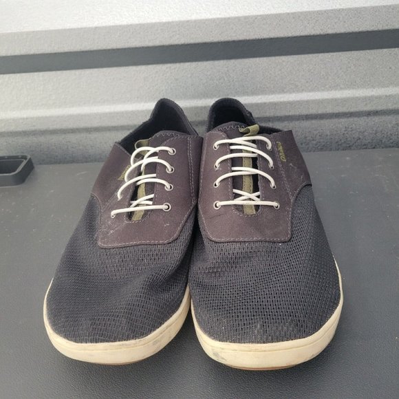 Olukai Nohea Moku Black Mesh Slip On Bungee Lace Shoes Men's Size 10.5 - Picture 3 of 6